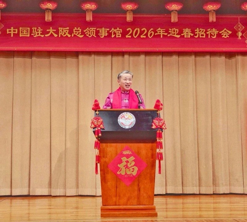 首斬る」発言の中国大阪総領事が公の場に 日本に「行動」呼びかけ