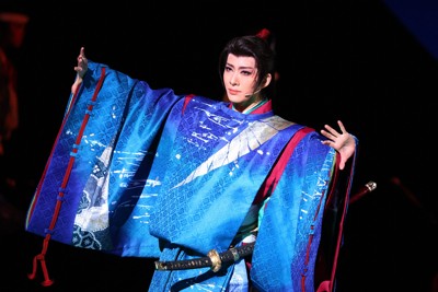 宝塚歌劇団花組公演「蒼月抄－平家終焉の契り－」で平知盛を演じるトップスターの永久輝せあ＝兵庫県宝塚市で2026年2月13日、梅田麻衣子撮影
