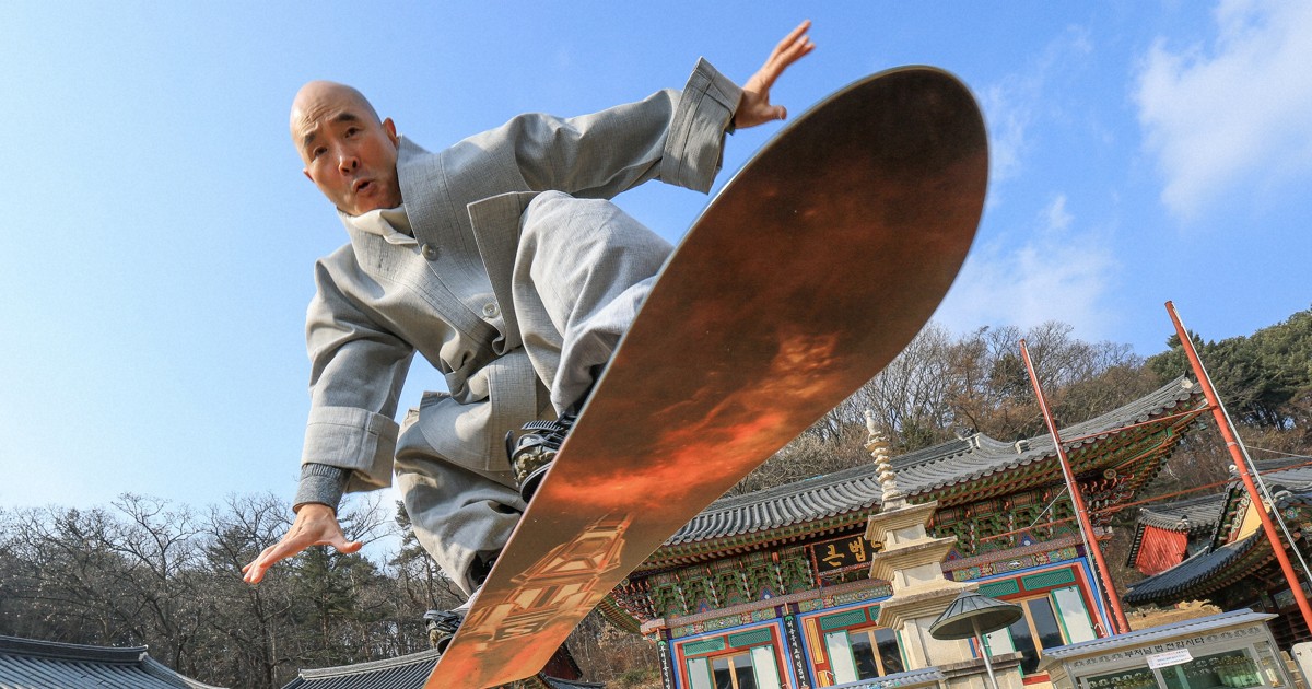 ミラノ五輪で活躍の韓国スノボ界　躍進支える61歳の僧侶ボーダー