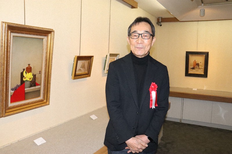 まるで写真のような油絵 静物画など37点、大竹山さん個展 大分で3年