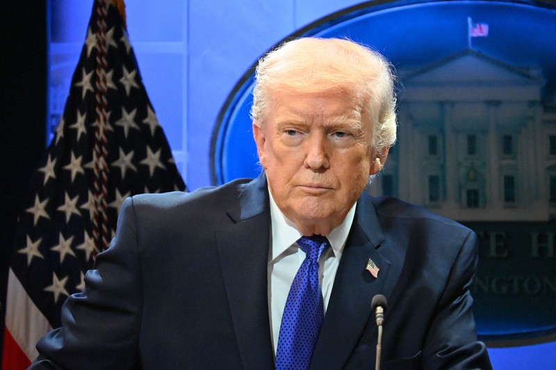 トランプ米大統領＝ワシントンのホワイトハウスで2026年2月20日、松井聡撮影