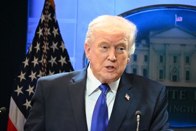 トランプ米大統領＝ワシントンのホワイトハウスで2026年2月20日、松井聡撮影