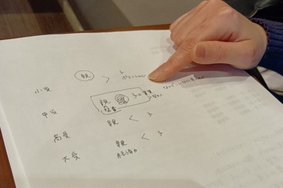 中学受験には特有の難しさがある。他の受験とも比較しながら、親子の関係性について説明する木下智子さん＝千葉県内で2026年2月9日午後0時49分、金志尚撮影