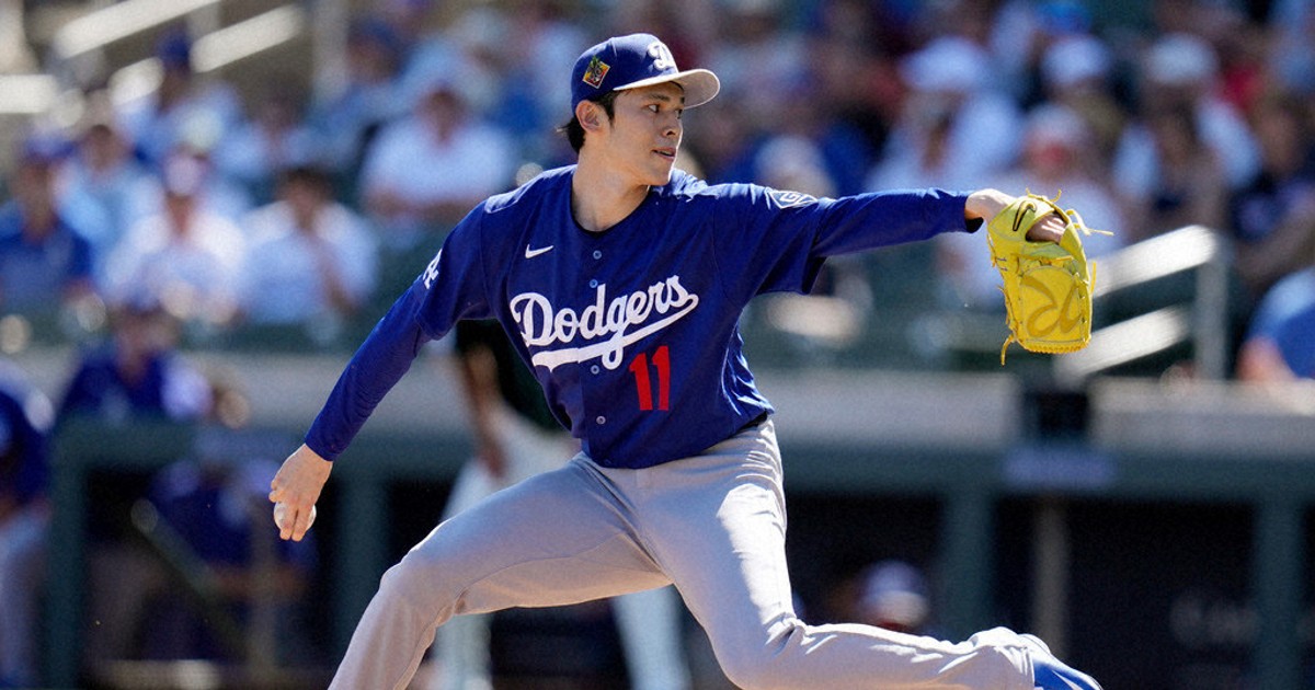 Dodgers' Roki Sasaki erratic in first spring training outing, gives up 3 runs over 1 1/3 innings