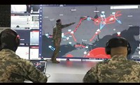 ウクライナ軍が使用する指揮通信アプリ「デルタ・システム」の画面＝国防省幹部の動画から