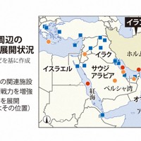 イラン周辺の米軍の展開状況