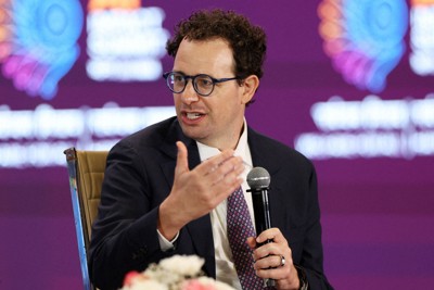 アンソロピックのアモディ最高経営責任者＝ニューデリーで2026年2月19日、ロイター