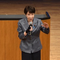 石川県知事選の応援に訪れた高市早苗首相＝金沢市で2026年2月28日午後6時32分、島袋太輔撮影