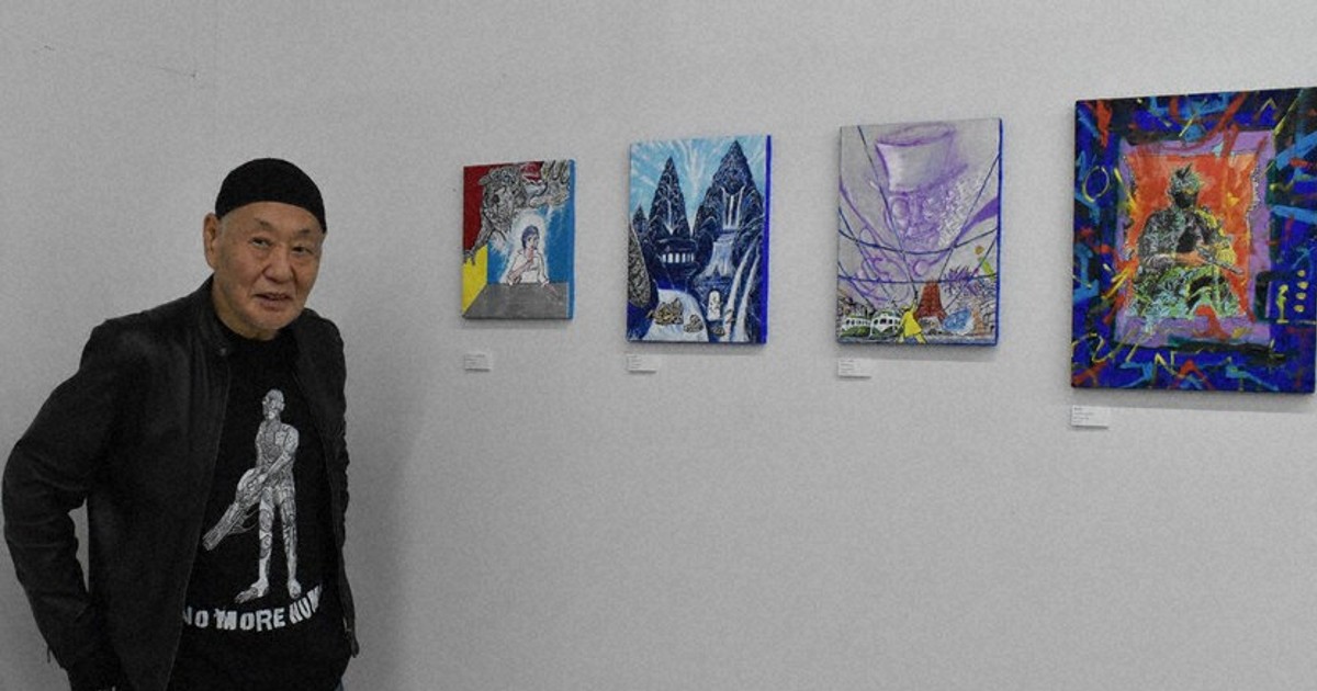 泉谷しげるさん、博多で「サイバーパンク展」 エネルギーほとばしる
