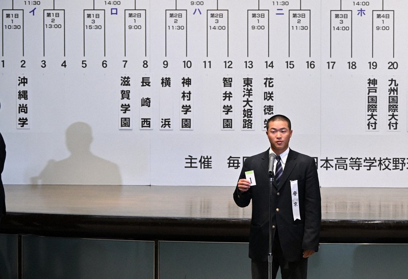 第84回選抜高校野球大会 組み合わせ抽選 新聞記事 開幕カードは帝京×沖縄尚学 センバツ組み合わせ抽選会 | 毎日新聞