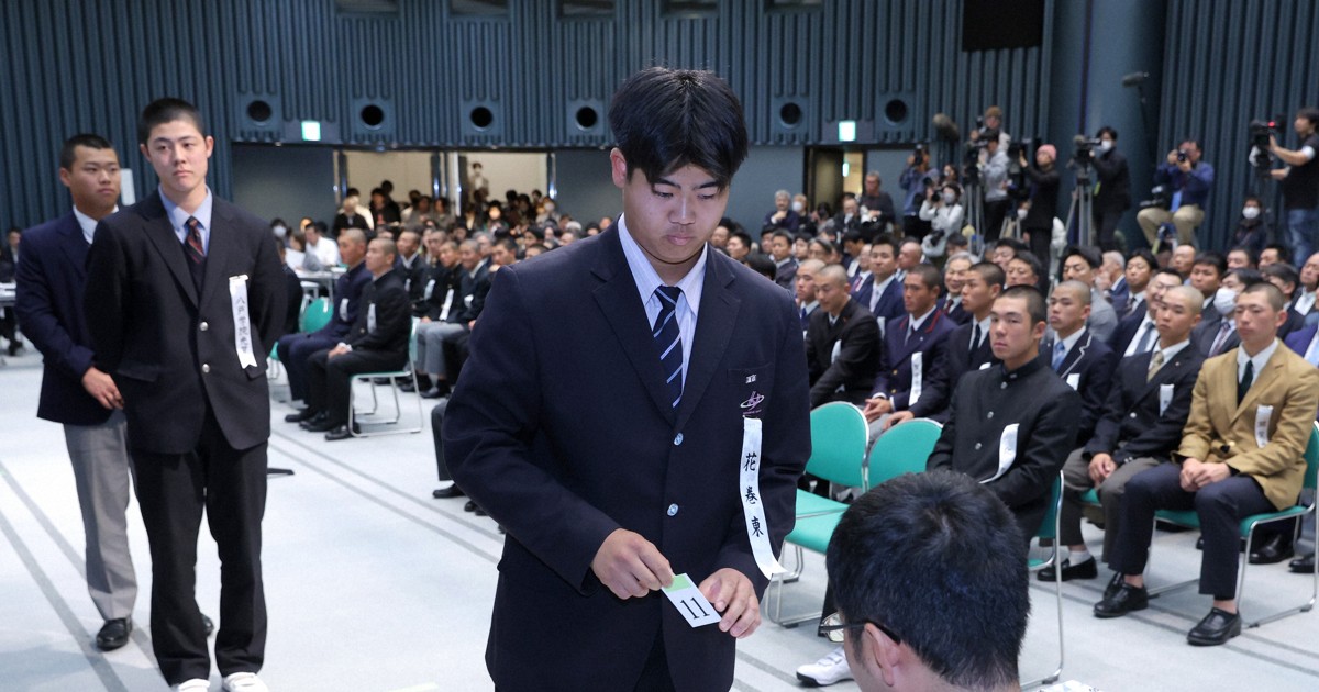 花巻東・古城主将「ごめんの3文字伝えたい」　センバツ抽選会
