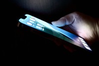 A smartphone is seen in this file photo taken in Tokyo on Sept. 30, 2025. (Mainichi/Rei Oikawa)