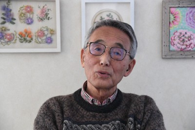 初代原子力規制委員長の田中俊一さん＝茨城県ひたちなか市で2026年2月19日、酒造唯撮影