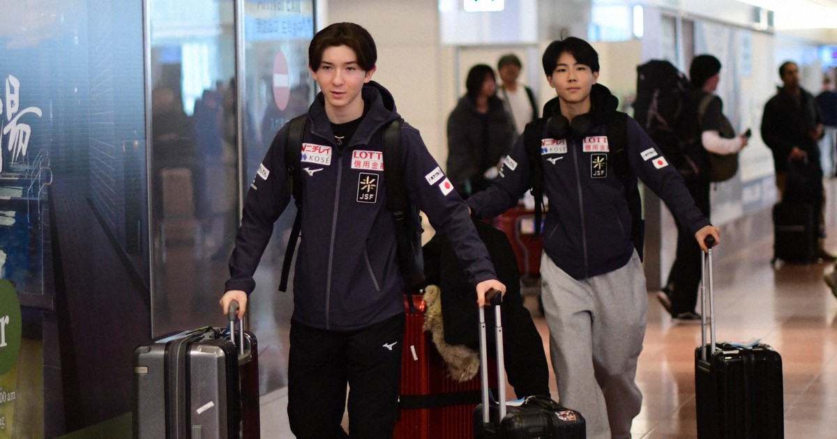 4回転は「全部跳びたい」　世界ジュニア2連覇の中田璃士が帰国