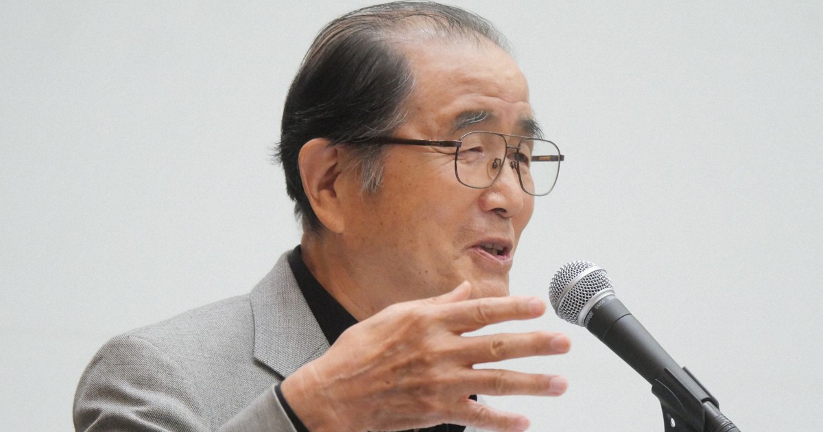 第44回日本性科学会学術集会で講演する村瀬幸浩さん＝山口県下関市の海峡メッセ下関で2025年10月5日午前10時39分、菊地香撮影