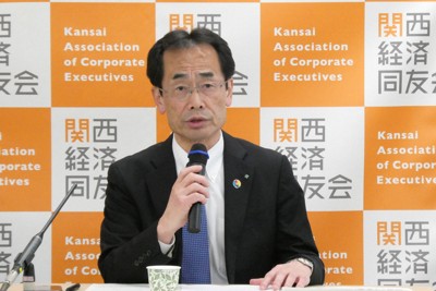 災害大国日本に命と経済を守る「未来への投資」の提言を発表する関西経済同友会の永井靖二代表幹事＝大阪市北区で2026年3月10日午後1時58分、新宮達撮影