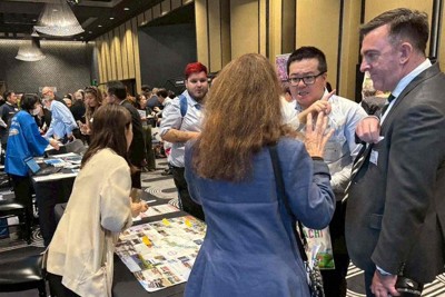 豪シドニーで開いた旅行博の様子＝関西観光本部提供