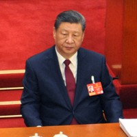 全国人民代表大会に出席した中国の習近平国家主席＝北京市の人民大会堂で2026年3月5日、畠山哲郎撮影