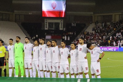 サッカーのイラン代表の選手たち＝2025年6月（ロイター＝共同）