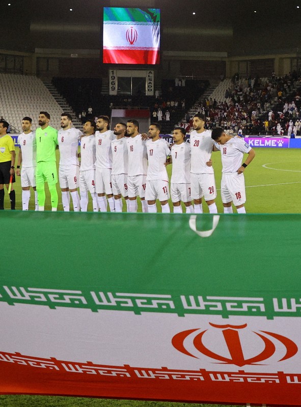 サッカーのイラン代表チームの選手ら＝カタールで2025年6月5日、ロイター