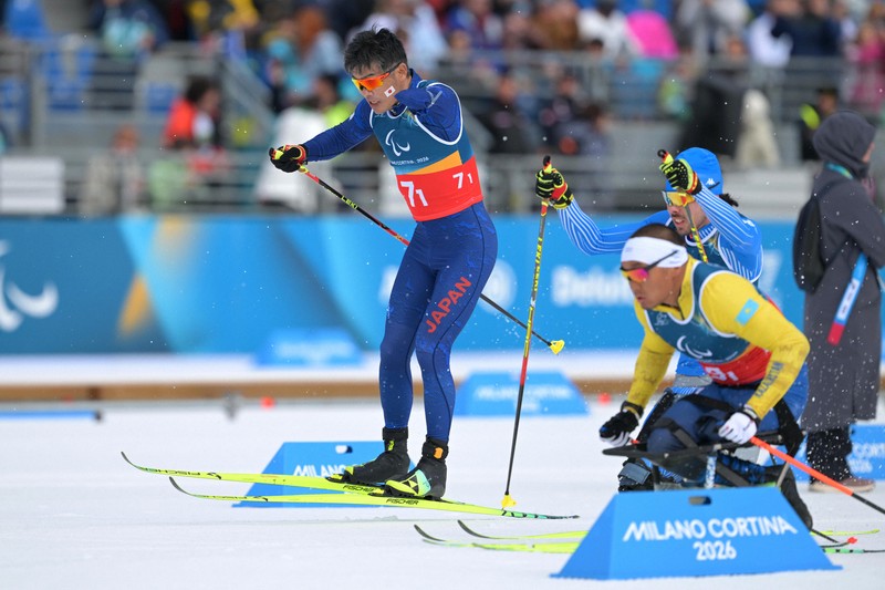 スキー距離混合10キロリレー 日本は8位 ミラノ冬季パラリンピック