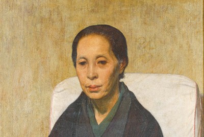 鹿子木孟郎「某未亡人の肖像」1912年　京都市美術館蔵