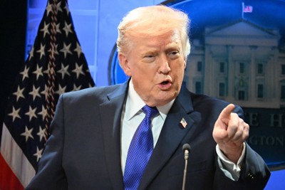トランプ米大統領＝ワシントンのホワイトハウスで2026年2月20日、松井聡撮影