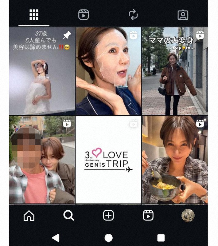 「宮崎麗果」として活動する黒木麗香社長＝2025年11月14日、インスタグラムより（画像の一部を加工しています）