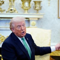 米国のトランプ大統領＝AP