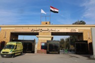 ガザ地区とエジプトの境界にあるラファ検問所＝エジプト東部ラファで2025年1月19日、金子淳撮影