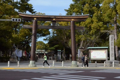 豊臣秀吉をまつった豊国神社＝名古屋市中村区中村町で2026年3月9日午後3時19分、川瀬慎一朗撮影
