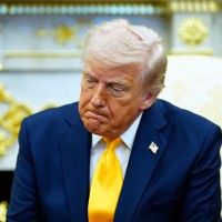高市早苗首相と会談したトランプ米大統領＝米ワシントンのホワイトハウスで2026年3月19日、AP