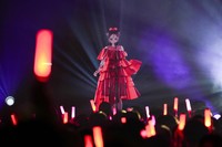 Virtual YouTuber Kizuna AI performs at a concert in Tokyo's Shinjuku Ward on Sept. 20, 2025. (Kyodo)