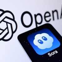 オープンAIと動画生成AIサービス「Sora（ソラ）」のロゴ（ロイター＝共同）