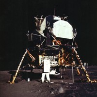 月面に立つ着陸船「イーグル」＝1969年7月20日撮影（米航空宇宙局提供）