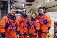 米航空宇宙局（NASA）の月周回ミッション「アルテミス2」に挑む4人の宇宙飛行士＝NASA提供