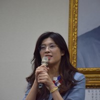 国民党の鄭麗文主席＝台北市で2025年10月18日午後7時31分、林哲平撮影