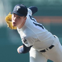 大阪桐蔭の川本晴大＝阪神甲子園球場で2026年3月24日、中川祐一撮影