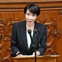 衆院本会議で施政方針演説を行う高市早苗首相＝国会内で2026年2月20日午後2時2分、平田明浩撮影