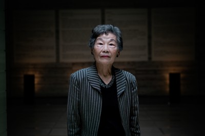 八木道子さんは長崎の原爆を生き延びた＝Fred Mery for WSJ