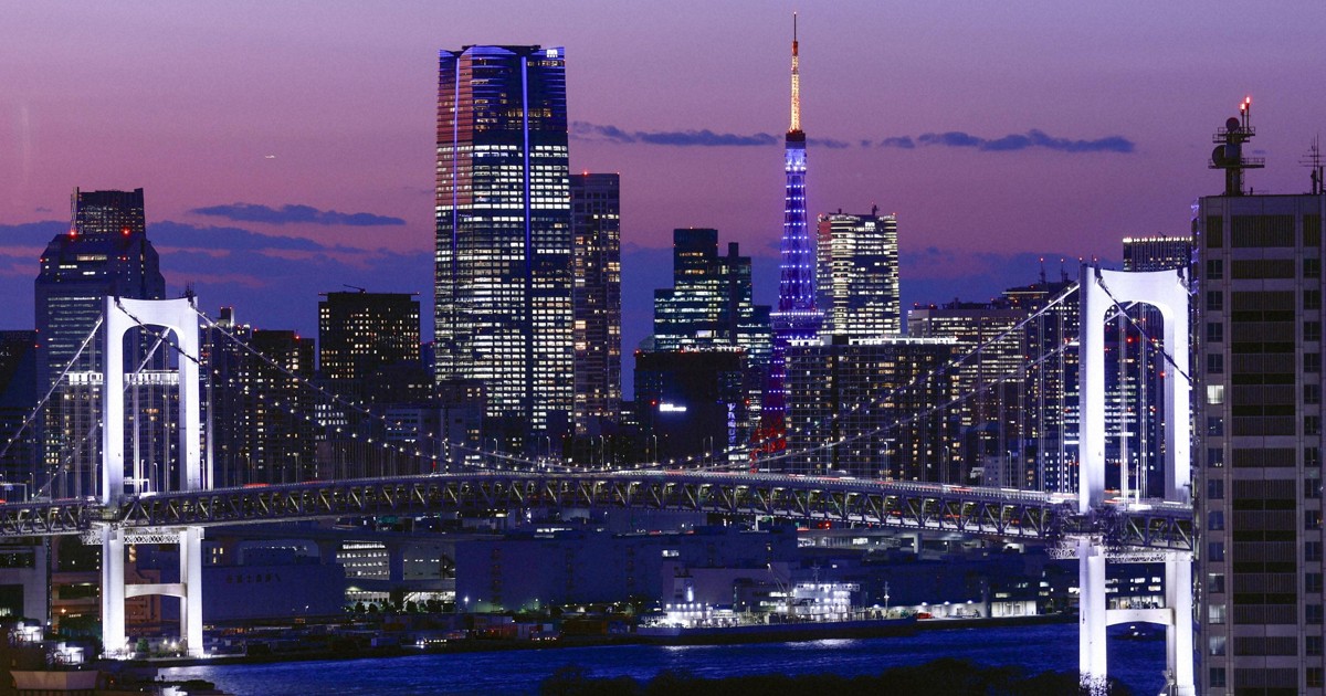 Tokyo Tower lit up blue to mark World Autism Awareness Day