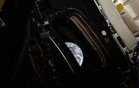 This image provided by NASA shows a downlink image of Earth taken by NASA's Artemis II astronaut commander Reid Wiseman inside the Orion capsule, April 3, 2026. (NASA via AP)