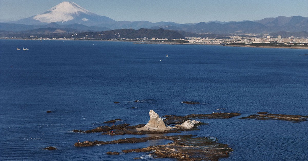 市民ら親しみの「えぼし岩」　ちがさき景観資源に　神奈川
