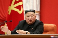 North Korean leader Kim Jong Un is pictured at the congress of the Workers' Party in Pyongyang. (Mainichi KCNA)
