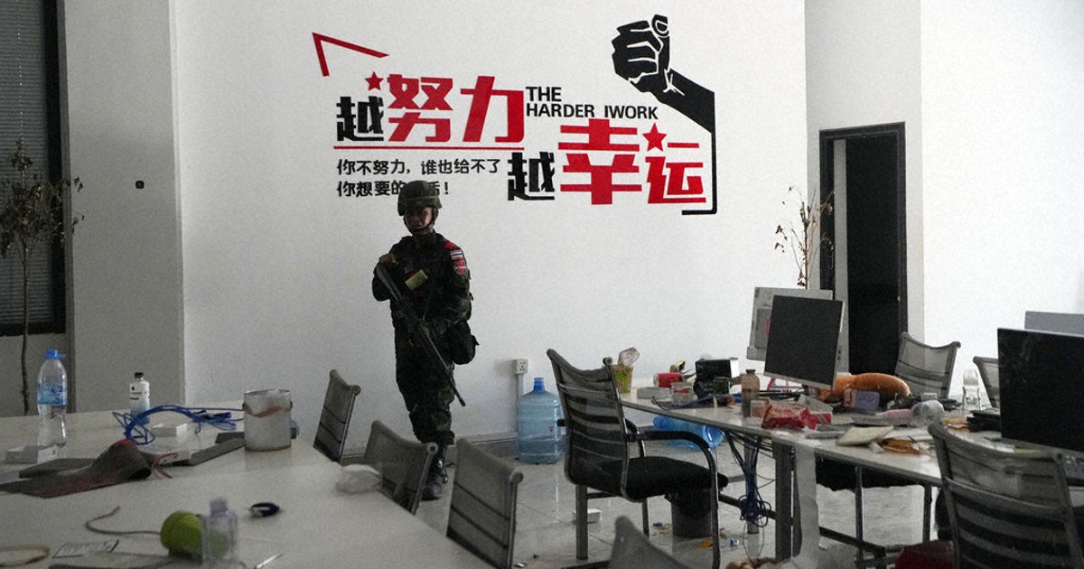 Inside a huge compound on Thailand-Cambodia border where 10,000 workers scammed people globally