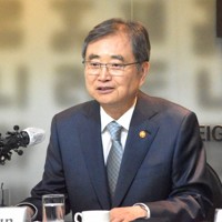 韓国の趙顕外相＝ソウル市で2025年9月19日午後2時37分、福岡静哉撮影
