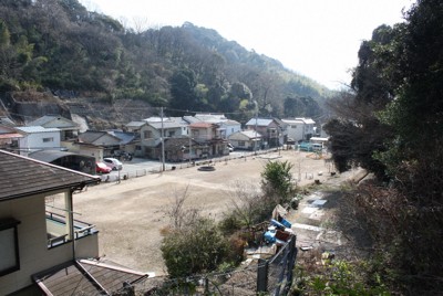 呉鎮守府特別陸戦隊第23大隊が駐屯していた地は、児童公園になっている＝広島県呉市北塩屋町で2026年2月2日午前11時11分、宇城昇撮影