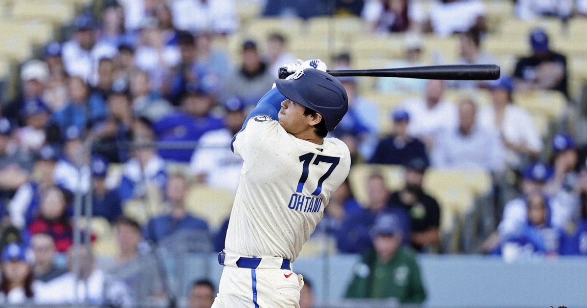 ドジャース大谷、今季初の先頭打者アーチ　米大リーグ