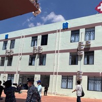 詐欺拠点内にあった「総合病院」＝タイ東北部スリン県近郊のカンボジアとの国境地帯で2026年4月7日、国本愛撮影