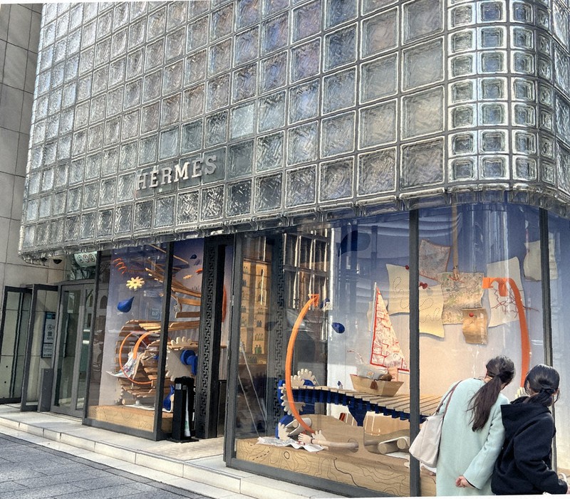 エルメスの店舗＝東京都中央区銀座で